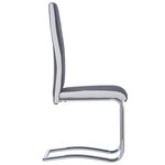 vidaXL Chaises à manger cantilever lot de 2 noir tissu