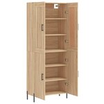 vidaXL Buffet haut Chêne sonoma 69 5x34x180 cm Bois d'ingénierie