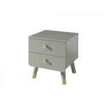 Billy Lit vert olive 90x200cm + Chevet vert olive