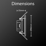 Lot de 3 spots encastrable led intégrés - ip 65 pour salle de bain - cons. 5w (eq. 50w) - 345 lumens - blanc neutre