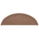 vidaXL Tapis de marches d'escalier 15 Pièces Marron 56x17x3 cm