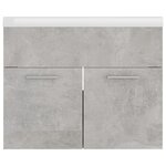 vidaXL Armoire d'évier avec lavabo intégré Gris béton Aggloméré