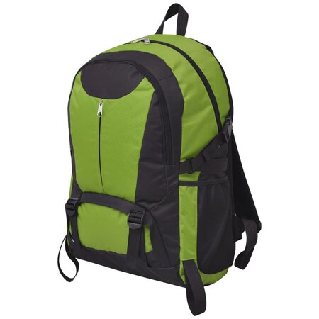 vidaXL Sac à dos de randonnée 40 L noir et vert
