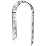 ProGarden Voûte à rosiers Métal 136 cm Anthracite