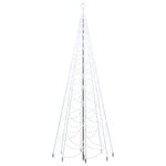 vidaXL Arbre de Noël avec poteau en métal 1400 LED blanches froides 5m