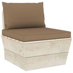 vidaXL Salon de jardin palette 10 Pièces avec coussins Épicéa imprégné