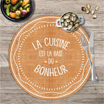 Set de table rond la cuisine est la base du bonheur