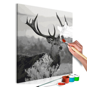 Tableau à peindre par soi-même - grey wildness l x h en cm 40x40