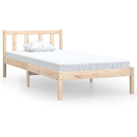 vidaXL Cadre de lit Bois de pin massif 90x200 cm