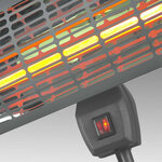 Eurom chauffage pour patio "q-time 2000" 2000 w gris foncé