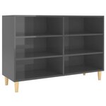 vidaXL Buffet Gris brillant 103 5x35x70 cm Aggloméré