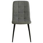 Chaise Salle à Manger Gris Chiné Design Moderne