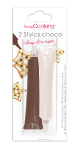 2 Stylos Goût Choco / Choco Blanc 2X25G