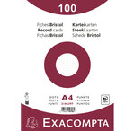 Paquet 100 Fiches Sous Film - Bristol Dots Non Perforé - 210x297mm - X 10 - Exacompta
