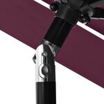 vidaXL Parasol à 3 niveaux avec mât en aluminium Bordeaux 2 5 m