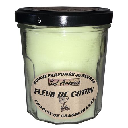Bougie fabriquée en france 40 heures fleur de coton