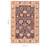 vidaXL Tapis imprimé oriental Multicolore 140x200 cm