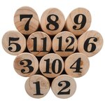 vidaXL Ensemble de jeu de Kubb à chiffres Bois