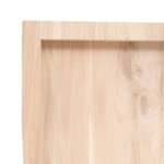 vidaXL Dessus de table bois chêne massif non traité bordure assortie