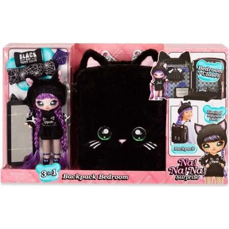 Na! Na! Na! Surprise 3 en 1 sac-a-dos chambre playset- black kitty - 569749e7c - poupée et accessoires