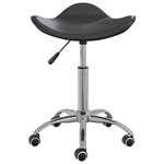 vidaXL Chaises pivotantes à manger lot de 6 noir similicuir