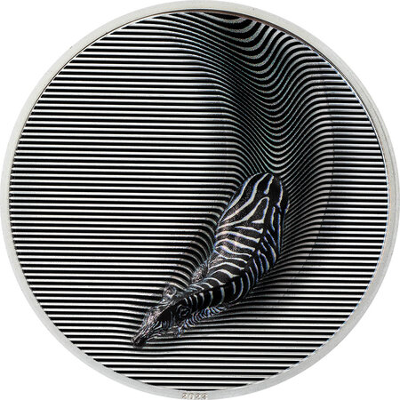 Pièce de monnaie en Argent 20 Dollars g 93.3 (3 oz) Millésime 2023 Camouflage of Nature ZEBRA