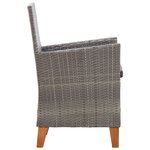 vidaXL Mobilier à dîner 7 Pièces Résine tressée et bois d'acacia Gris