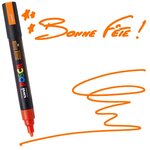 Marqueur Posca Orange fluo PC5M Pointe conique moyenne