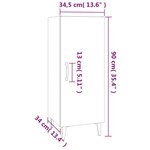 vidaXL Buffet Chêne sonoma 34 5x34x90 cm Bois d'ingénierie