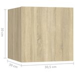 vidaXL Ensemble de meuble TV 7 Pièces Chêne sonoma Aggloméré