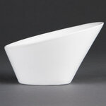 Bols ovales inclinés blancs - lot de 3 - olympia -  - porcelaine 203x176x107mm
