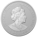 AC/DC 1Oz onces argent Frosted monnaie 1 Dollars Australia 2021