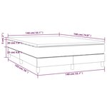 vidaXL Lit à sommier tapissier avec matelas Crème 140x190 cm Tissu