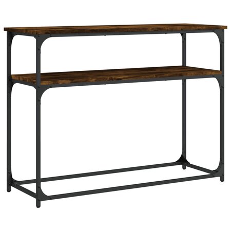 vidaXL Table console chêne fumé 100x35 5x75 cm bois d'ingénierie