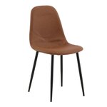 Venture Home Chaises à manger lot de 2 Polar Aspect cuir marron/noir