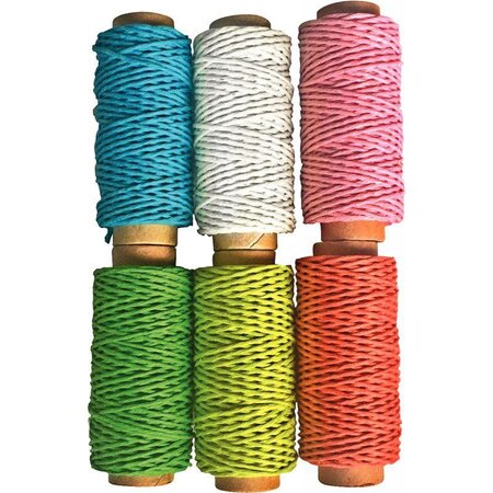 Lot de 6 bobines de 20 m de chanvre tutti frutti