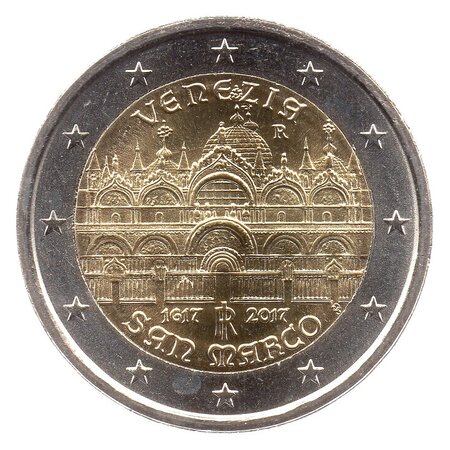 Pièce de monnaie 2 euro commémorative italie 2017 – basilique saint-marc de venise