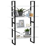 vidaXL Bibliothèque à 4 niveaux Blanc 100x30x140 cm Aggloméré