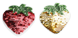 Patch sequins double-face Fraise 10 x 10 cm
