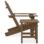 vidaXL Chaise de jardin Adirondack avec table Bois de sapin Marron