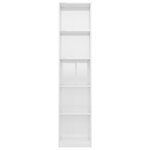 vidaXL Bibliothèque à 5 niveaux Blanc brillant 40x24x175 cm Aggloméré