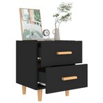 vidaXL Tables de chevet 2 Pièces Noir 40x35x47 5 cm