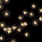 vidaXL Sapin de Noël 220 LED blanc chaud Cerisier en fleurs 220 cm