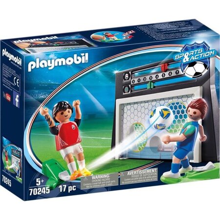 Playmobil 70245 - sports et action football - cage avec tirs aux buts