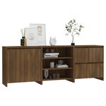 vidaXL Buffets 3 Pièces Chêne marron Bois d'ingénierie