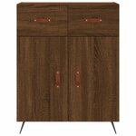 vidaXL Buffet haut Chêne marron 69 5x34x180 cm Bois d'ingénierie