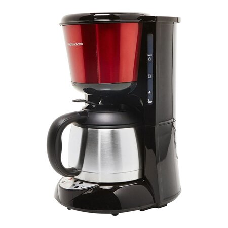 Morphy Richards Cafetière Isotherme Accents Thermos Programmable Rouge 800W 1L M162772EE