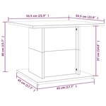 vidaXL Table basse Chêne fumé 55 5x55 5x40 cm Aggloméré