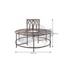 Esschert Design Banc circulaire Métal