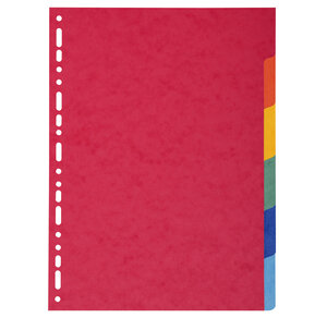 Intercalaires Carte Marbrée 220g/m2 6 Positions - A4 - Blanc - X 50 - Exacompta